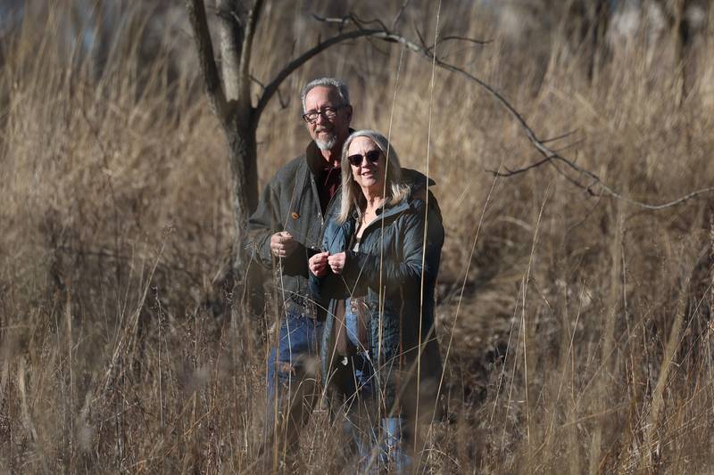 Floyd and Janine Catchpole pose for a photo at the Rock Run Preserve on Saturday, February 11th in Joliet. Floyd and Janine have been working with the Native Plant Society since the late 80’s.