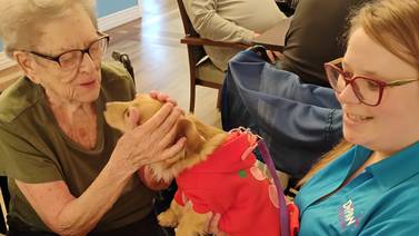 Geneva daycare dogs bring Valentine’s Day joy to seniors at Bria