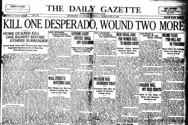 “Kill one desperado, wound two more” and more historical covers for February 9