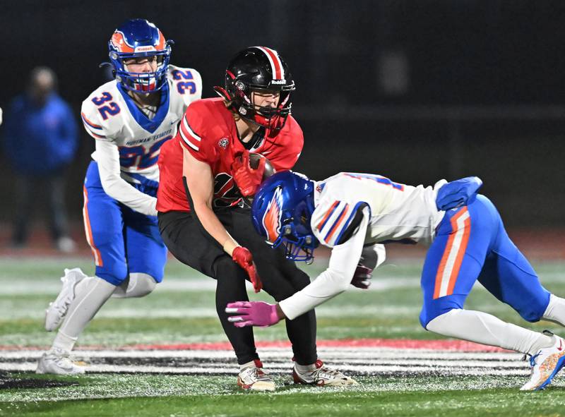 Lincoln Way Central's Tyler Tulk (15)  in action during the Class 7A second round playoff game against Hoffman Estates on Friday, Nov 08, 2024 at New Lenox. (Dean Reid for Shaw Local News)