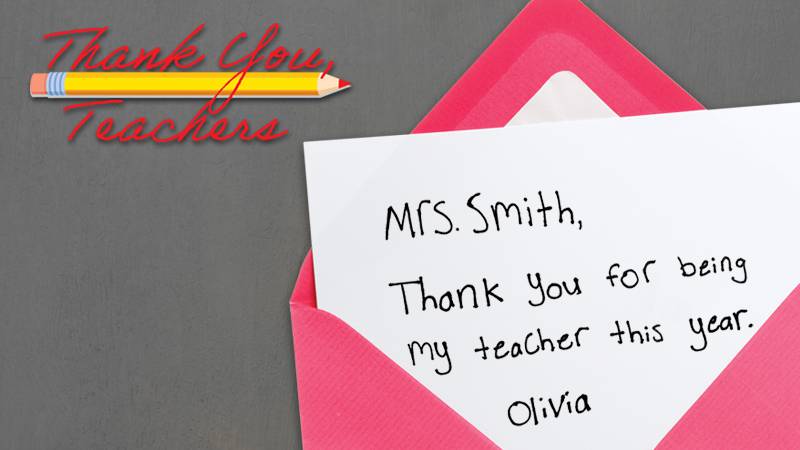 Letters to Teachers for Thank You Teachers