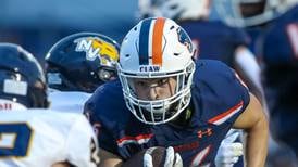 Oswego senior Dekker Zelensek embraces football late