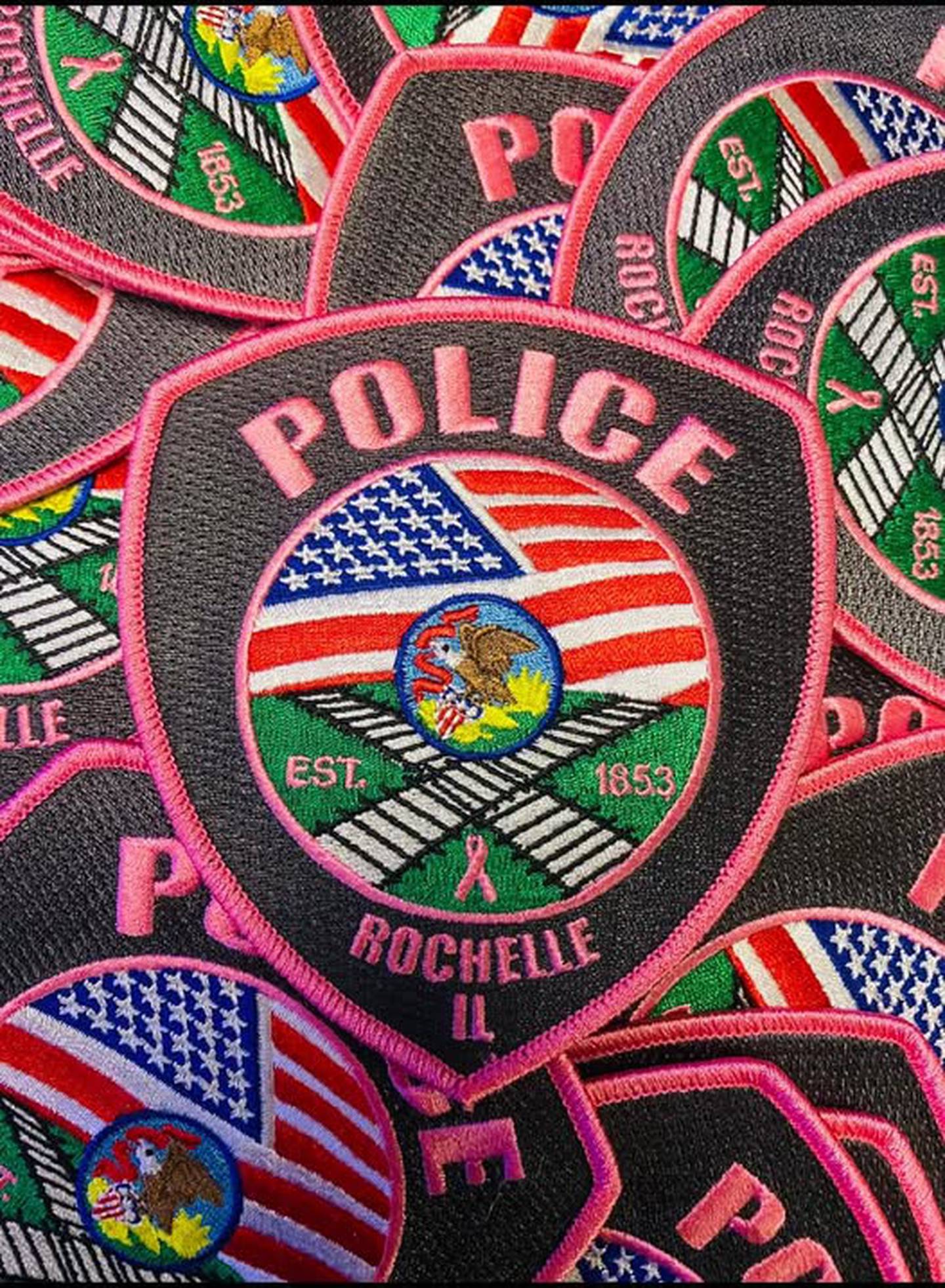 The Rochelle Police Department is selling pink patches for $10 this October in honor of Breast Cancer Awareness month and Tammy Kovacs, the late mother of Officer Ryan Kovacs.
