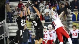 Luke Gadomski has two INTs, pick-six as Kaneland romps Lakes 68-21 in playoff opener