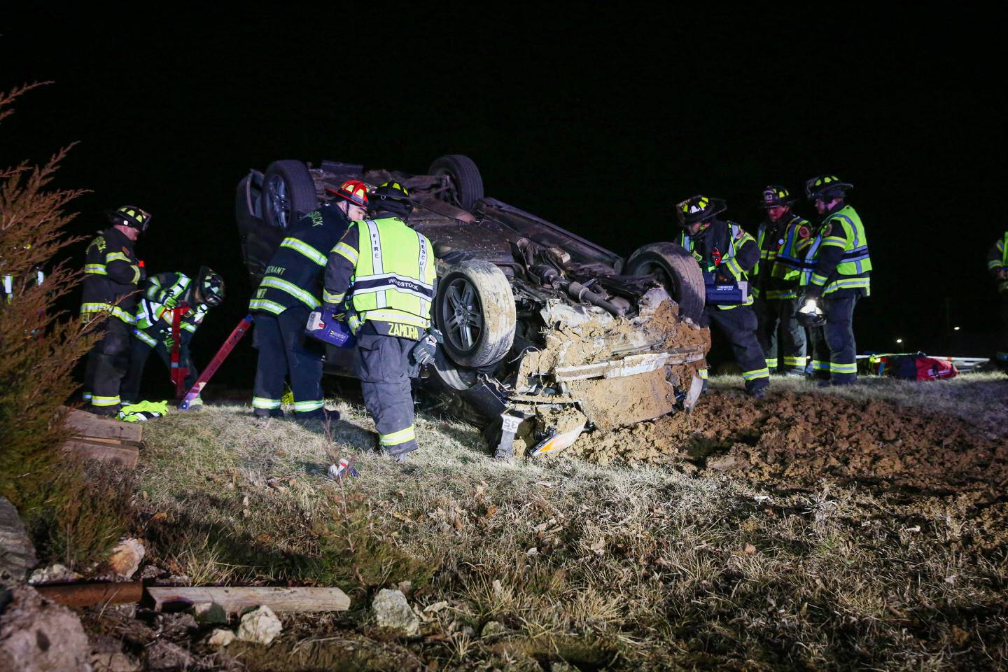 A man was critically injured following a crash Saturday, March 29, 2025 in Woodstock.