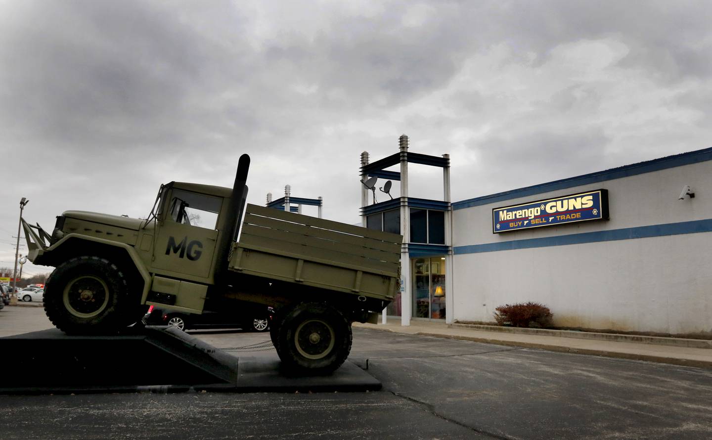 Marengo Guns on Wednesday, Jan. 18, 2023. The McHenry County gun shop is among a group of plaintiffs challenging the constitutionality of Illinois’ ban on semiautomatic weapons and large-capacity magazines that took effect last week.