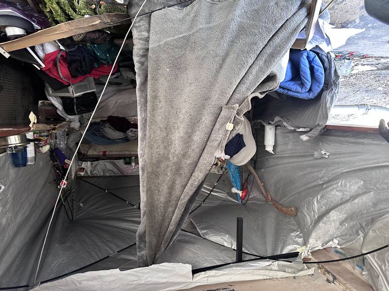 An abandoned camp located along Avenue G in Sterling is pictured.