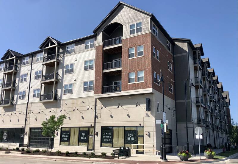 The Game Shop and Oak + Bean will be the first businesses to open downtown Oswego's Reserve at Hudson Crossing at Washington (Route 34) and Harrison streets.