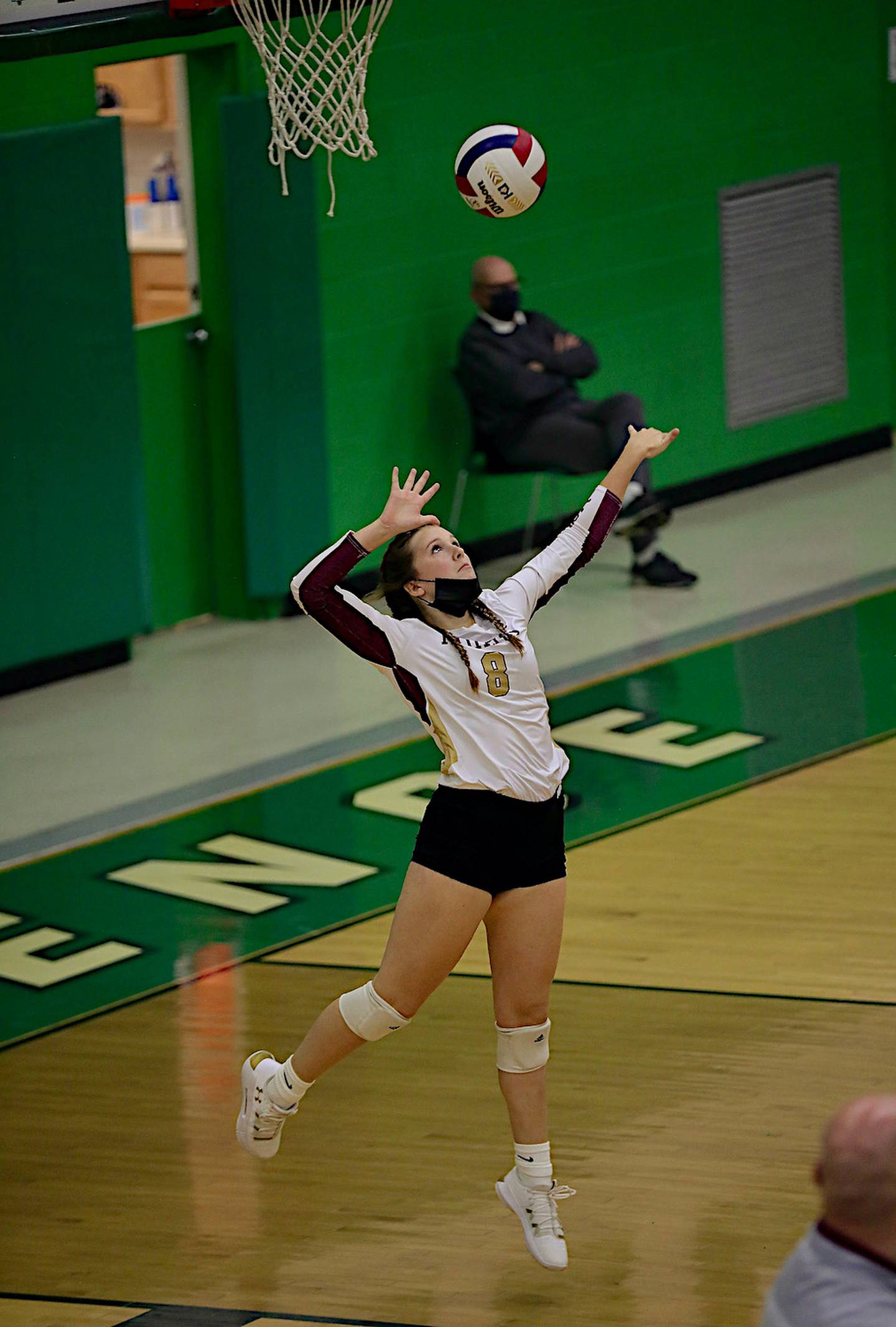 Morris' Haylee Dunne serves Thursday in a 25-21 25-20 loss to Providence Catholic in the title match of the Class 3A Providence Regional. Dunne finished with four aces.