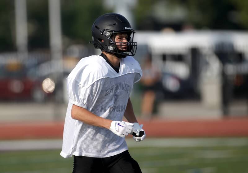 Downers Grove North’s Owen Thulin practices with the team at the school on Tuesday, Aug. 15, 2023.