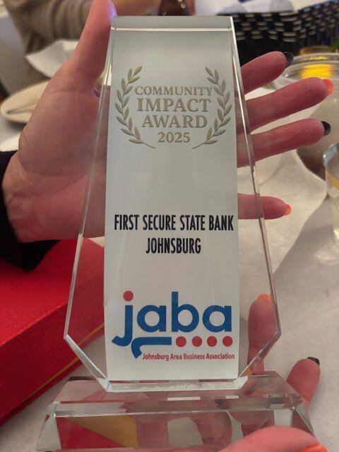 First Secure State Bank of Johnsburg has been honored with the 2025 Community Impact Award by the Johnsburg Area Business Association.