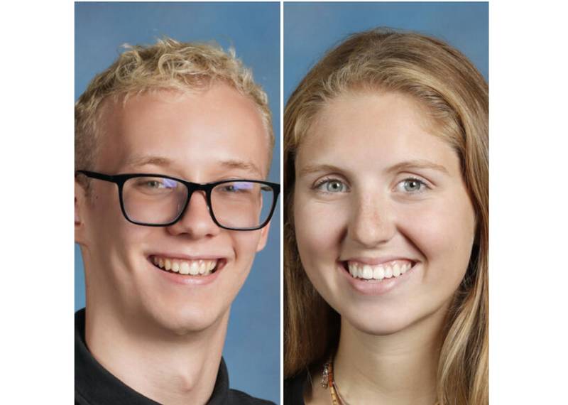 Joliet West High School recently announced that Ryan Bates (left) and Avery Kittl (right) were named 2023 Mr. and Ms. Alpha Omega at senior awards on May 10.