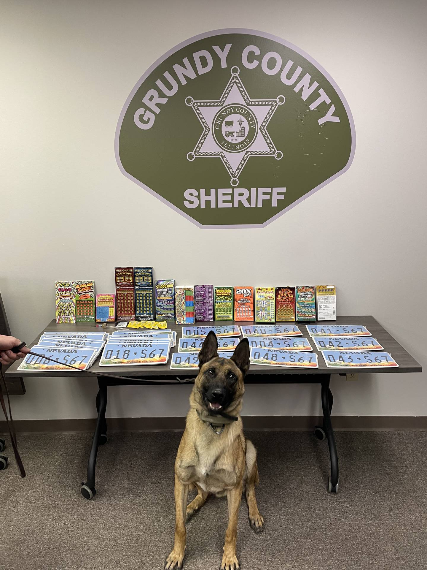 During a search of the vehicle, deputies located 8 dosage units of Suboxone, a controlled substance, 416 Missouri Lottery Scratch-Off Tickets, the glass smoking pipe, and 37 Nevada license plates. Stankewitz did not possess a prescription for the Suboxone, according to the release.