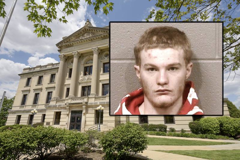 Adam D. Koertner, now 21, of the 900 block of Greenbrier Road, DeKalb, pleaded guilty Tuesday, March 7, 2023 to first degree murder in the 2020 shooting death of Jacob Zamora, of Rochelle, who was 18 when he was killed. In exchange for his plea, Circuit Court Judge Marcy Buick sentenced Koertner to 30 years in the Illinois Department of Corrections. (Inset provided by DeKalb County Jail)
