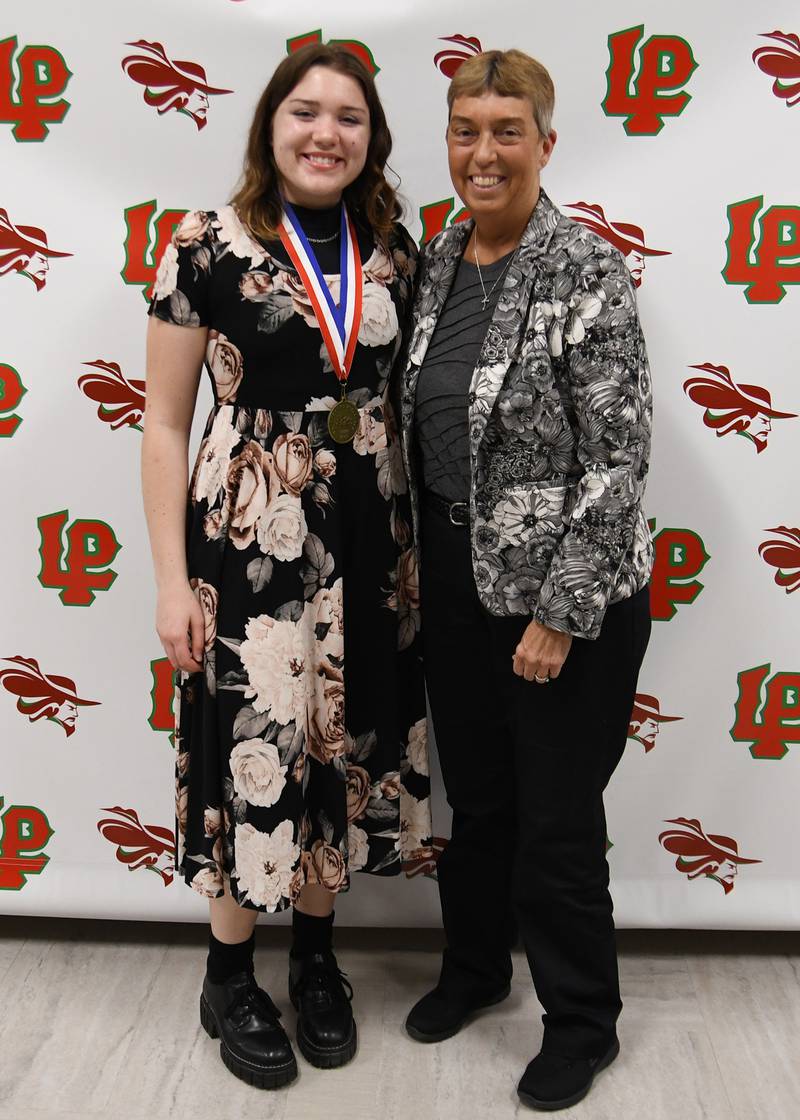 Jordyn McCoy received the 2023 Illinois Science Teachers Chemistry Award at La Salle-Peru High School.