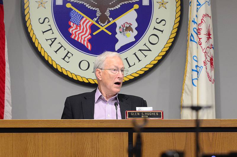 Dixon Mayor Glen Hughes talks about the upcoming budget during a city council meeting Monday, Nov. 17, 2025.