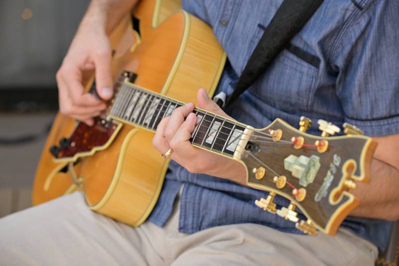 Terry Bartolotta performs at the Maple Leaf Coffee House as part of the St. Charles Jazz Fest on Friday, Sept. 13, 2024 in St. Charles.