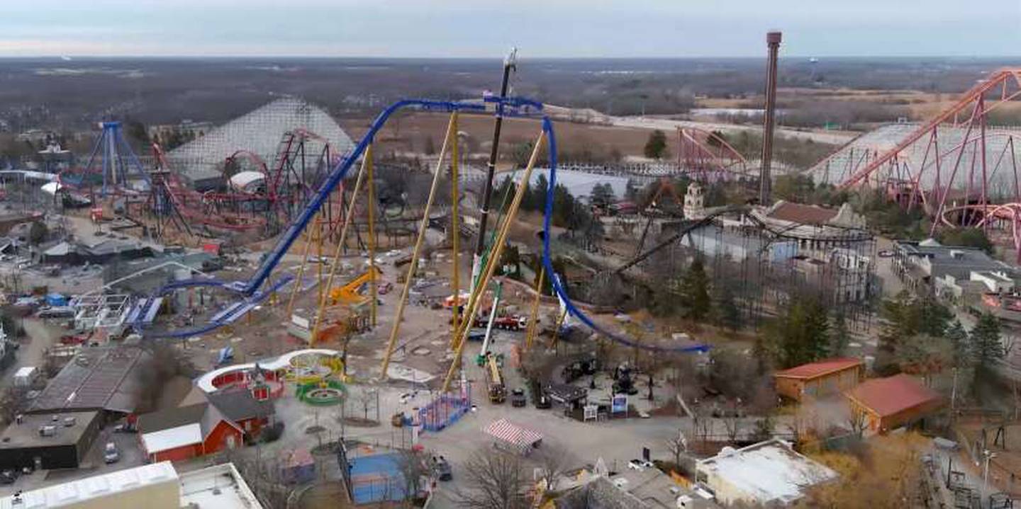The Wrath of Rakshasa roller coaster is under construction at Six Flags Great America in Gurnee.