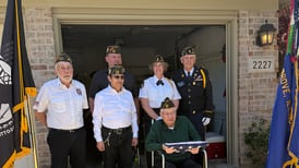 Color guard joins in 100th birthday celebration for lifelong Downers Grove resident John Mochel