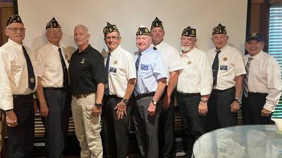 Huber speaks at Rochelle Legion meeting