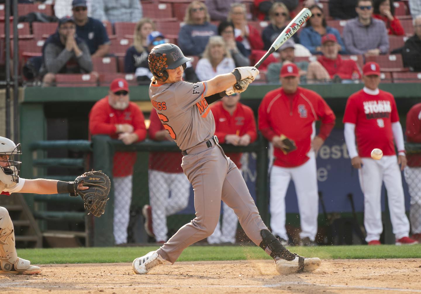 McHenry's Kyle Maness connects with the ball during the boys baseball Class 4A Kane County Cougars Supersectional against South Elgin  on Monday, June 9, 2025 at Northwestern Medicine Field in Geneva. Ryan Rayburn for Shaw Local