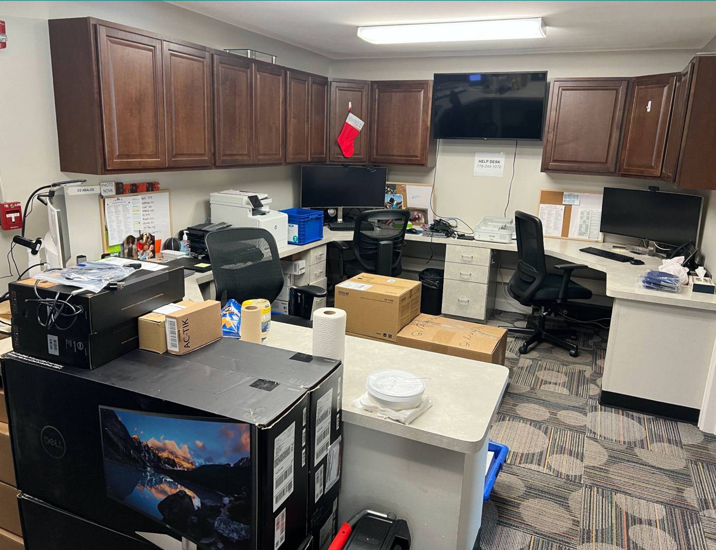 This office at McHenry School District 15's central office is one example shared by Supt. Ryan Josh Reitz in a presentation to the school board on Nov. 29, 2022, on why a larger facility is needed.