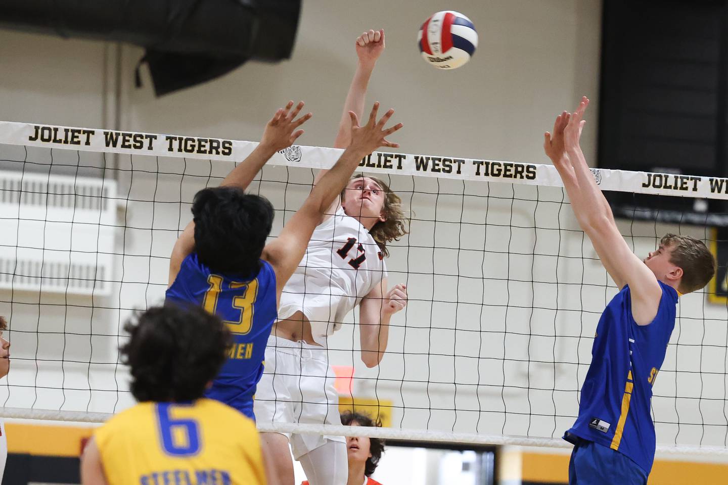 Lincoln-Way West’s Connor Jaral goes for a shot against Joliet Central in the Joliet West Regional Quarter-finals on Monday, May 22, 2023, in Joliet.