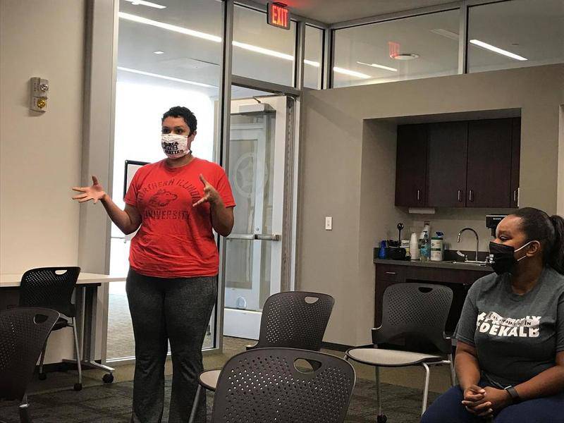 "These meetings should not be held at a police department," said DeKalb resident Vivian Meade, BLM organizer.