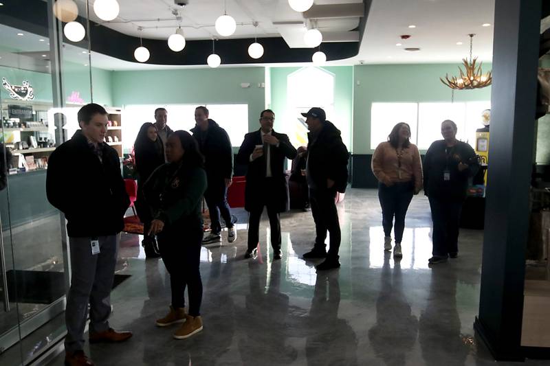 People explore the new Ivy Hall Crystal Lake, a social equity-licensed cannabis dispensary during an open house on Thursday, Feb. 2, 2023, at 501 Pingree Road in Crystal Lake.