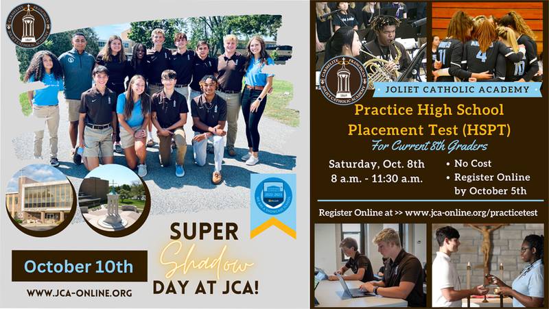 Joliet Catholic Academy - Joliet Catholic Academy’s Practice High School Placement Test and Super Shadow Monday