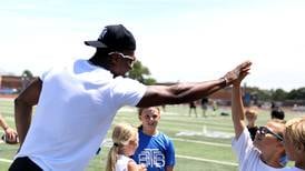 Home turf: New York Giants safety Tyler Nubin returns to St. Charles to teach kids about football