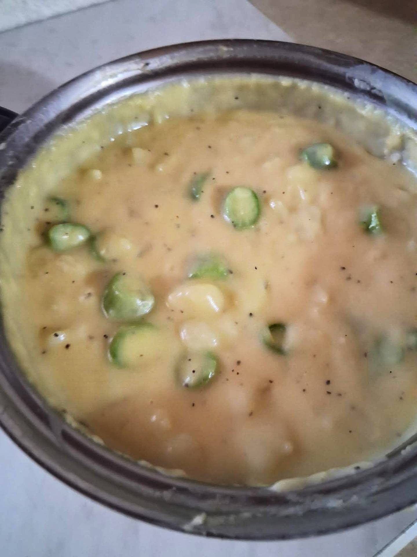 Homemade asparagus soup