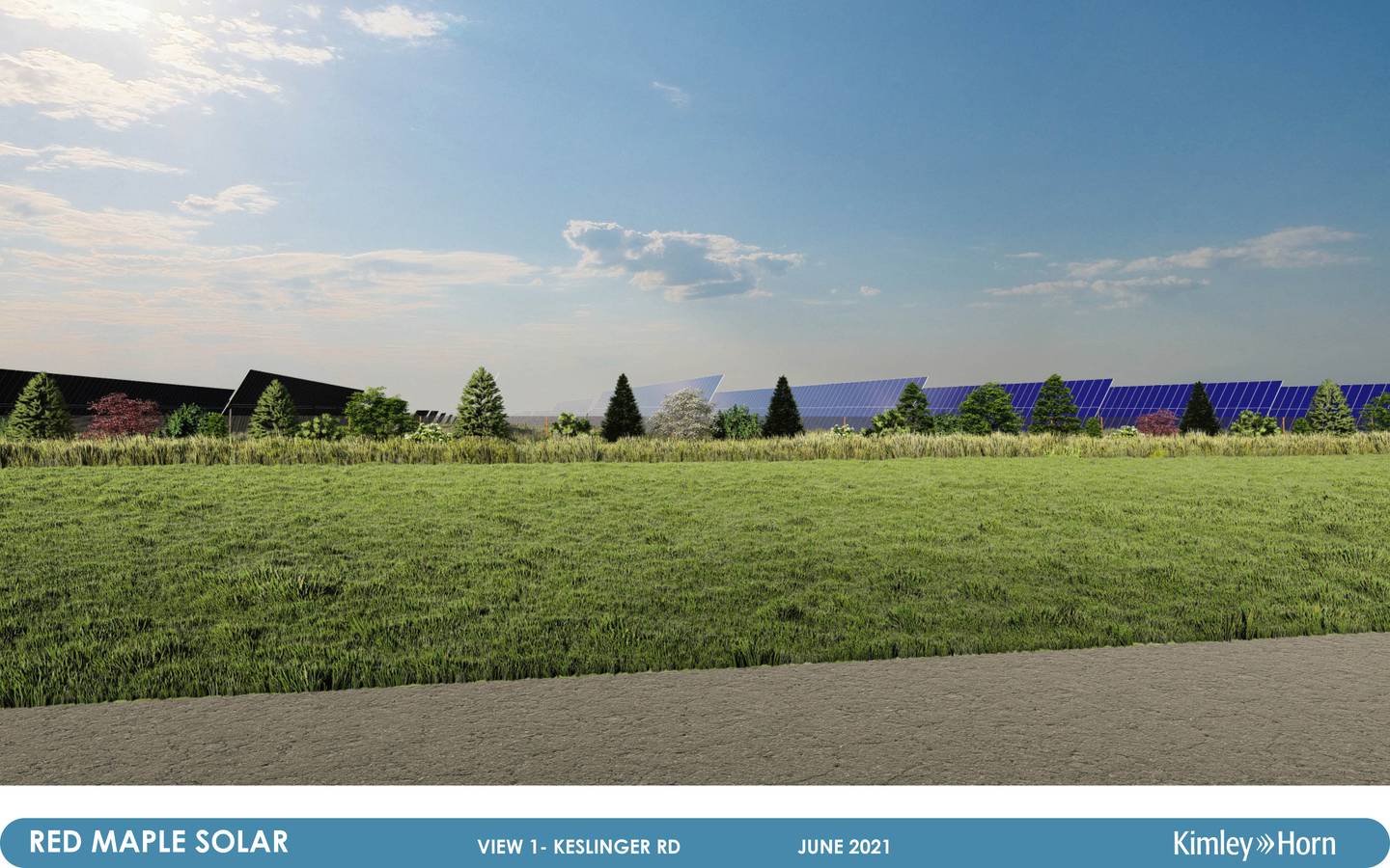 Pictured above is a rendering of the proposed 1,800-acre Red Maple solar project site location is south of Gurler Road and north of Perry Road in Afton and Pierce townships in DeKalb County.