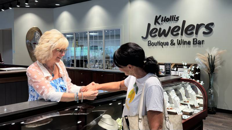 Jewelry Designer Karen Hollis is a former educator who followed her passion for sparkle 20 years ago - and never looked back.