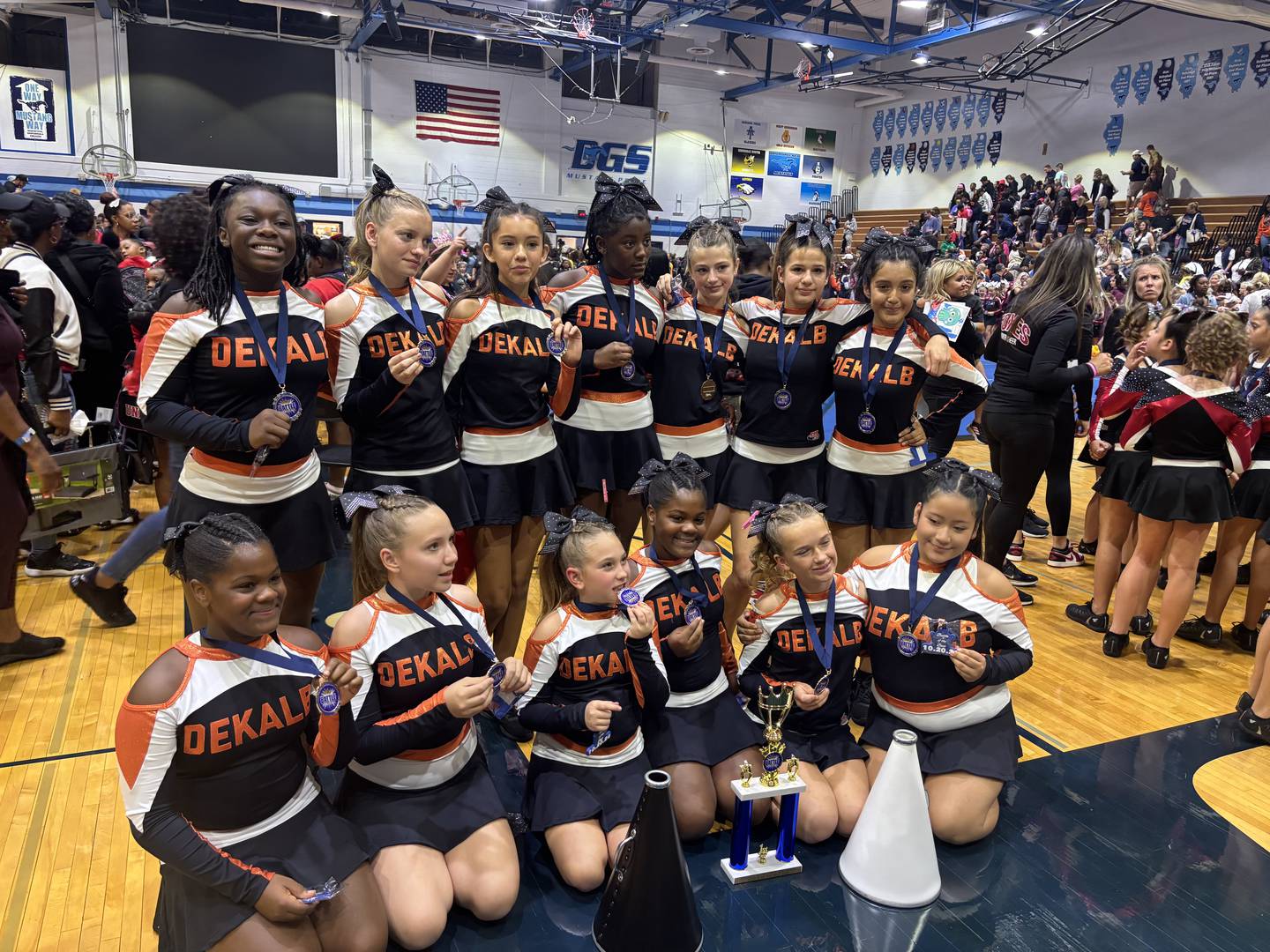 DeKalb Youth Football League Cheerleading Squad is seen in this undated photo