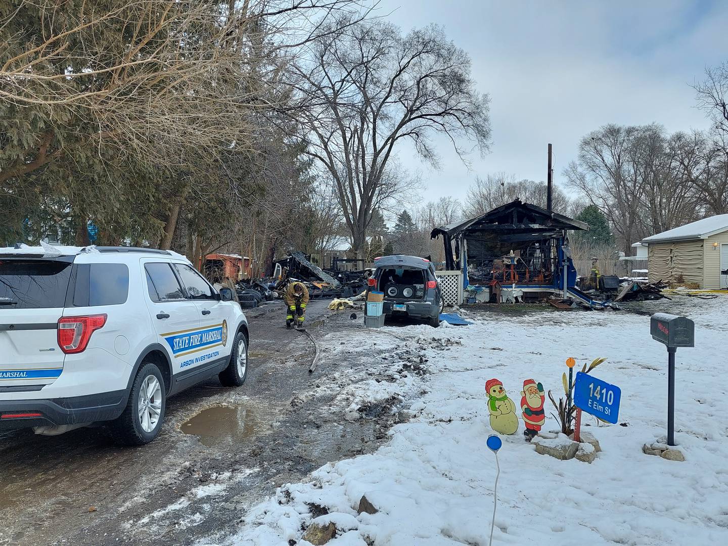 The state fire marshal was on scene Thursday, Jan. 11, 2023, to investigate the cause of a fire at 1410 E. Elm St. in Streator.