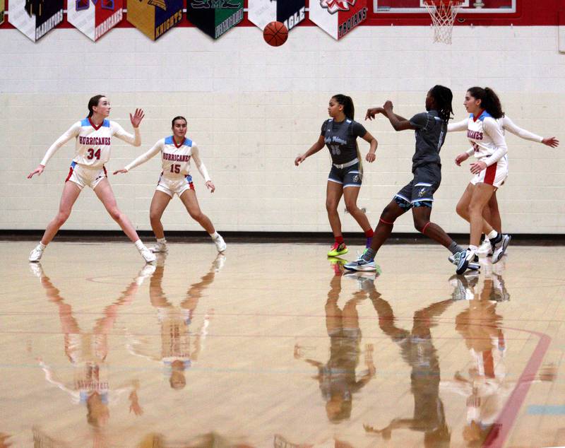 Marian Central’s Hurricanes hosted  Rockford Guilford’s Vikings in varsity girls basketball Saturday at Landers Pavilion on the campus of Marian Central High School in Woodstock.