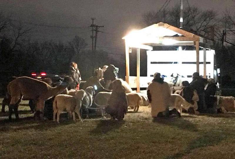 The Live Nativity at Oswego Presbyterian Church.