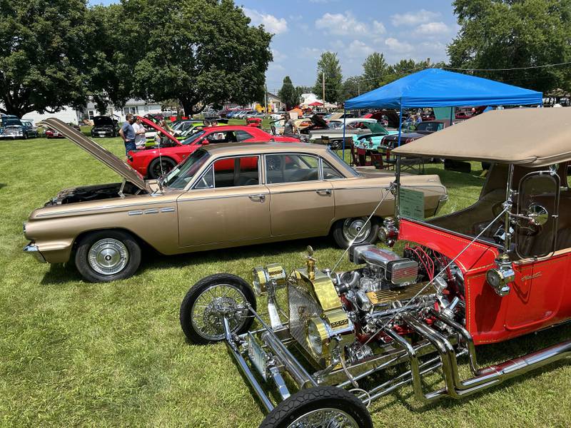 Vehicles of  many makes and models were on display at the Sauerkraut Days Car Show in Forreston on Saturday, Aug. 2, 2025. One hundred vehicles took part in the show.