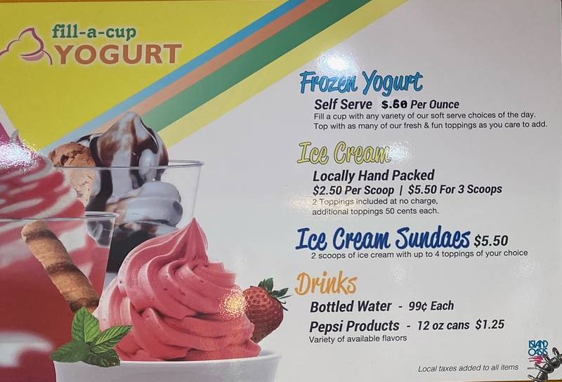 Fill-A-Cup, located at 450 W. Mondamin St, in Minooka, offers over 70 toppings and multiple flavors of ice cream, frozen yogurt, and Dole Whip.