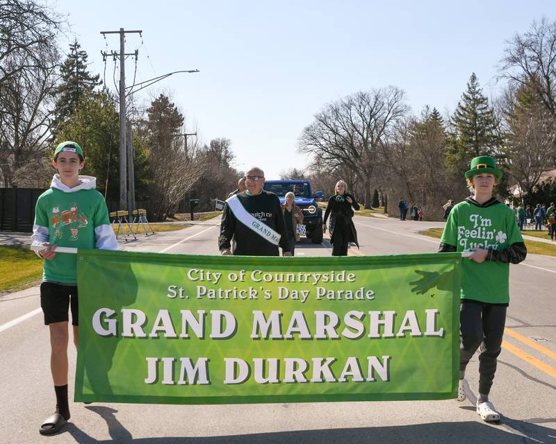 Jim Durkan was the Grand Marshal of the Countryside St. Patrick’s Day parade on Saturday March 2, 2024.