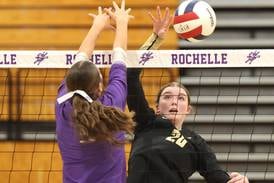 Photos: Rochelle, Sycamore volleyball meet in IHSA Class 3A regional match