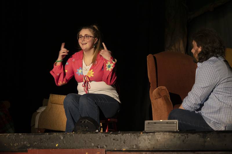 Sammy, played by Mikayla Hinkle, rehearses Wednesday, Feb. 19, 2025, for PACT’s The Tin Woman.