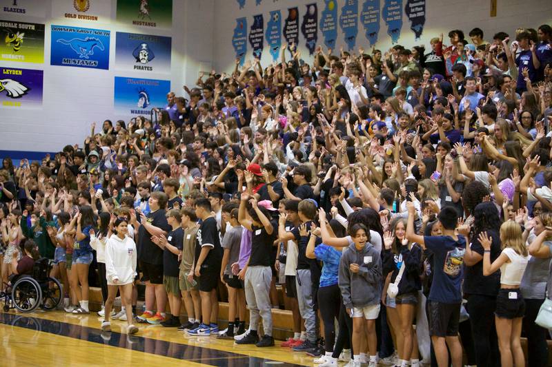 Downers Grove South freshmen  Mustang Mad Dash orientation on Saturday Aug.10, 2024 in Downers Grove.