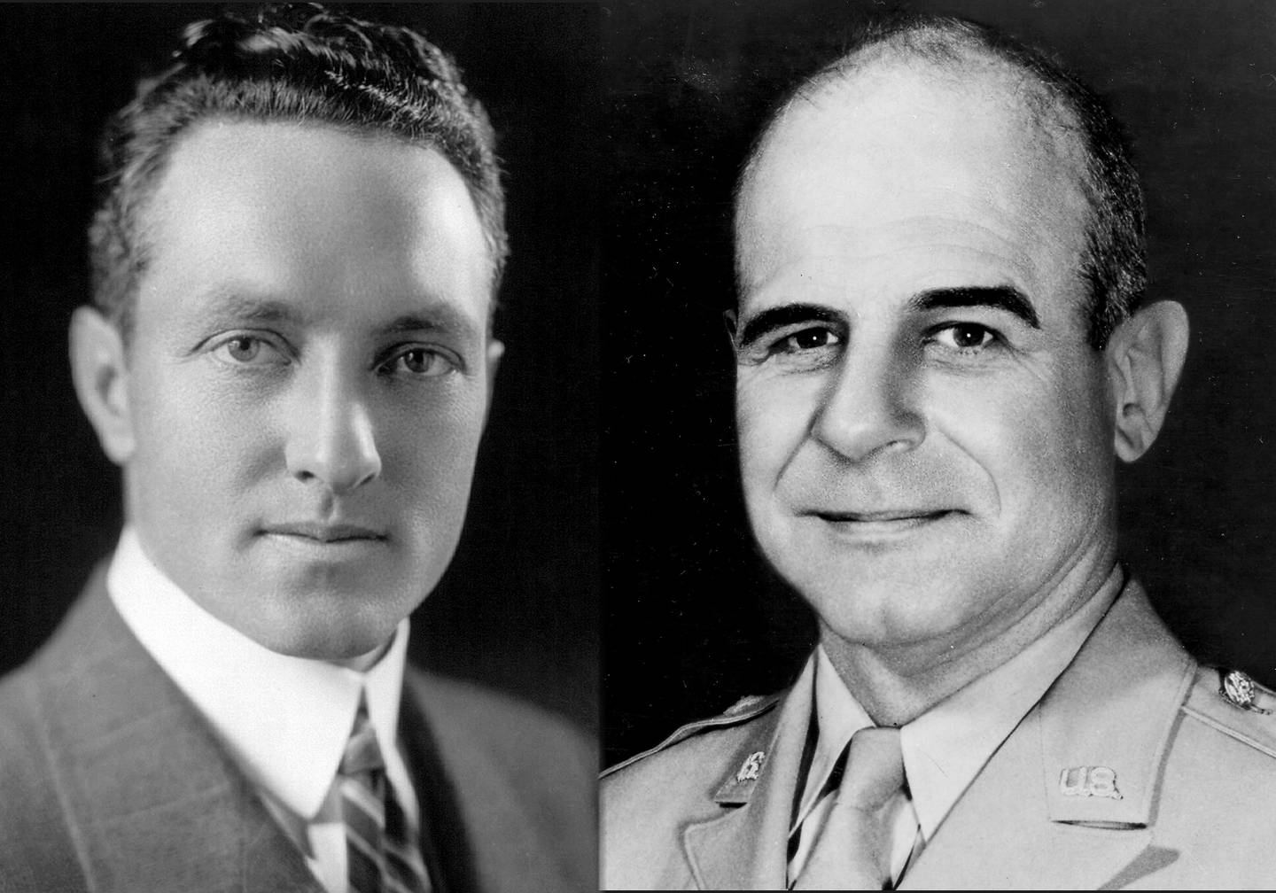 Famed aviators Admiral Byrd (left) and Lt. Gen. Jimmy Doolittle often flew to the Dixon airport as friends of Charles Walgreen.
