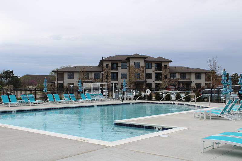 The pool at the Water's Edge residential development, located at 311 Water's Edge Drive, Crystal Lake.