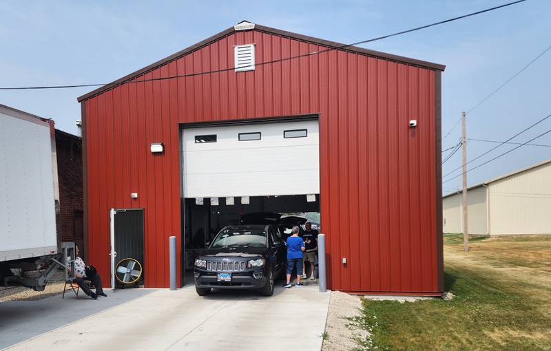 Clients utilized the pantry's new drive through facility located next to the original food pantry for the distribution.