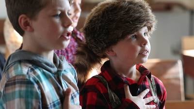 Photos: Sycamore third graders at Southeast Elementary visit one-room schoolhouse