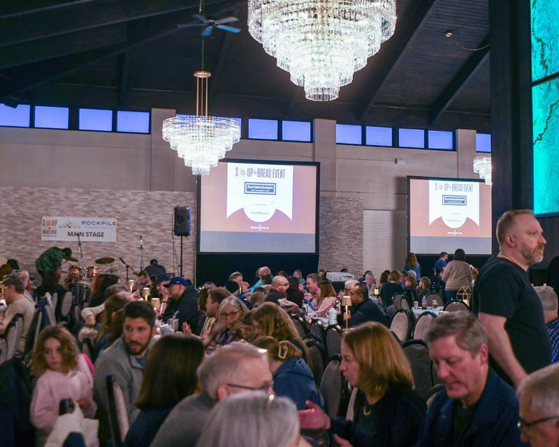 A Soup and Bread fundraiser for Beds Plus  was packed on Sunday Feb. 2, 2025, at the Countryside Holiday Inn Banquet Center.