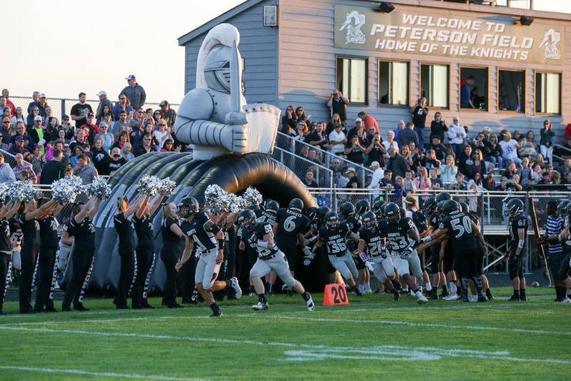 The Kaneland football team takes the field against Geneva at Kaneland High School in Maple Park Sept. 2. (Sean King for Shaw Media)